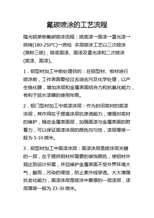 氟碳喷涂的工艺流程