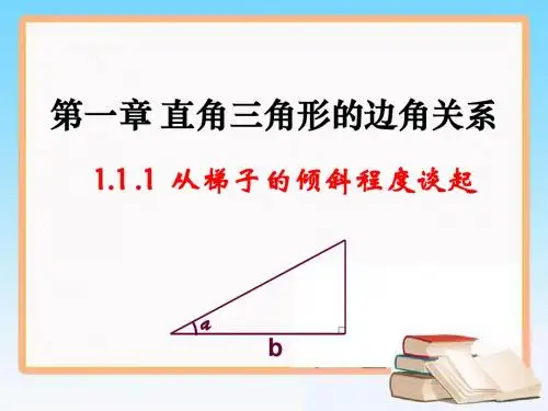 《从梯子的倾斜程度谈起》第一课时教学课件