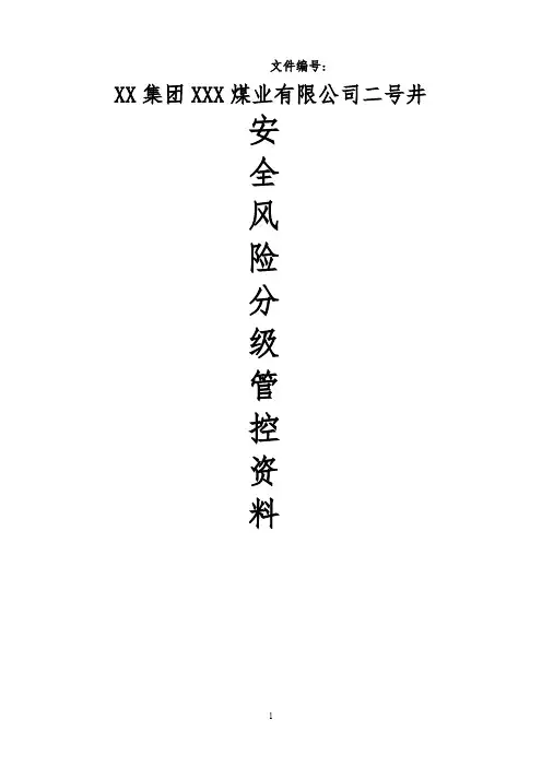 2019年最新煤矿安全风险分级管控(全部资料)