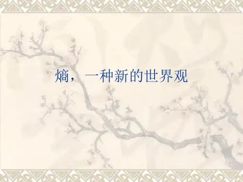 苏教版高中语文选修《熵：一种新的世界观》课件1