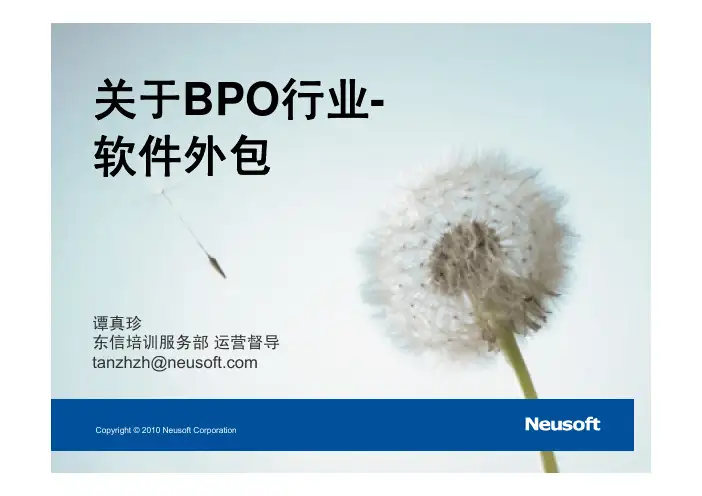关于BPO行业-软件外包