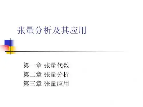 张量分析及其应用