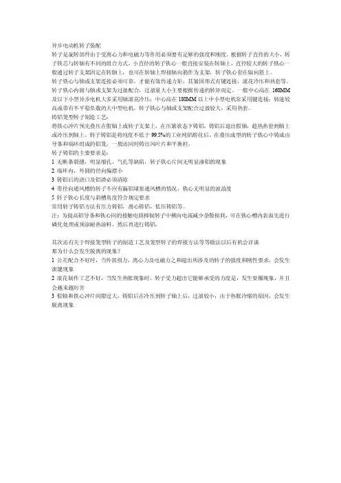 鼠笼转子铸铝简介