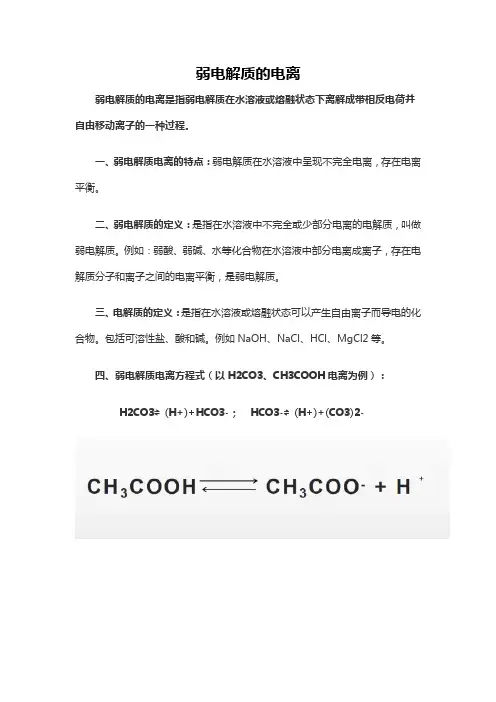 弱电解质的电离
