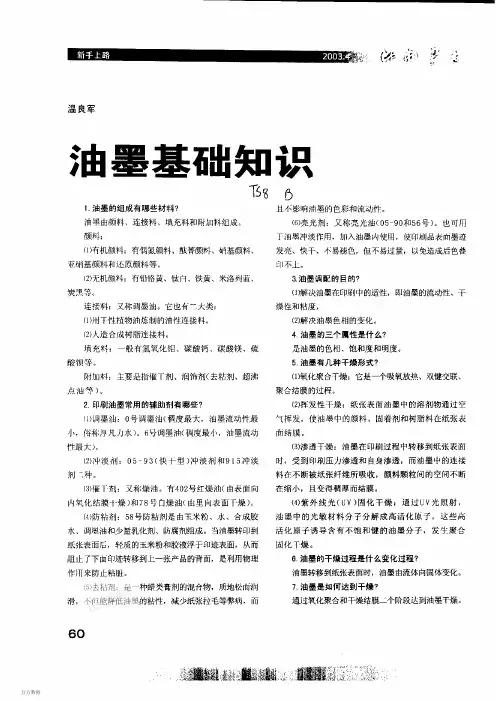 油墨基础知识