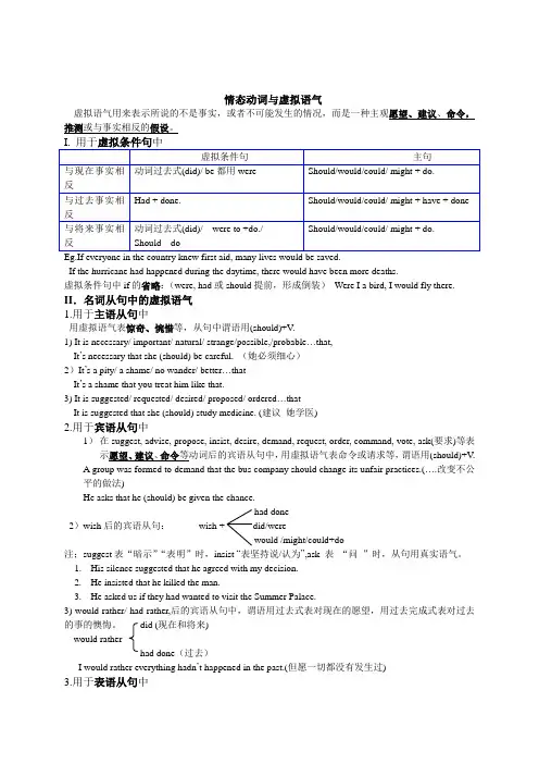 情态动词和虚拟语气