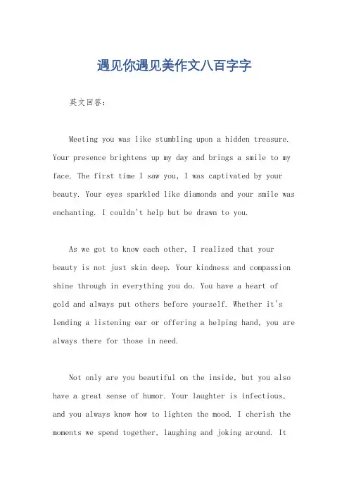 遇见你遇见美作文八百字字