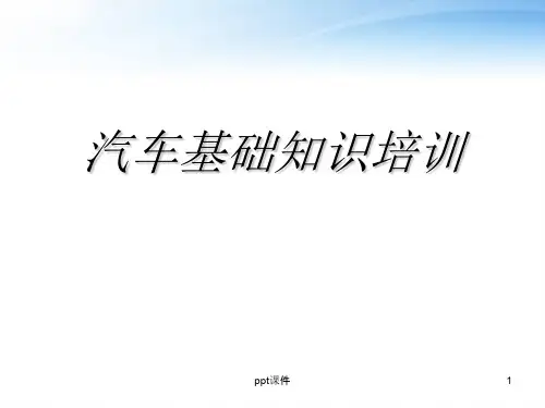 汽车生产流程介绍  ppt课件