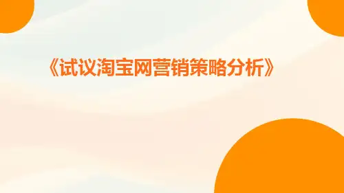 试议淘宝网营销策略分析