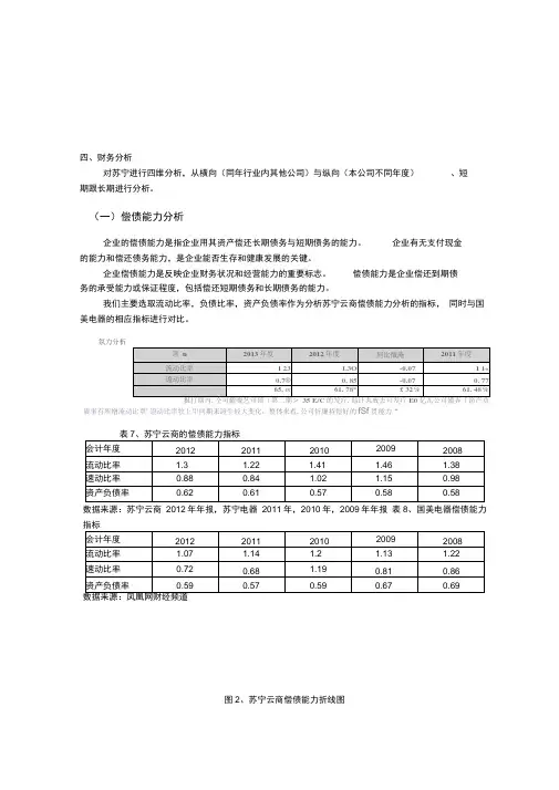 苏宁云商财务报表分析