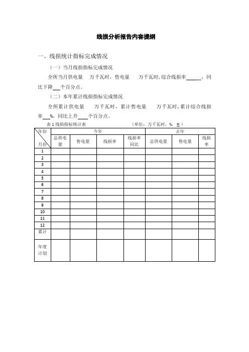 线损分析报告模板