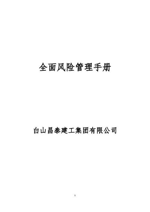 全面风险管理手册