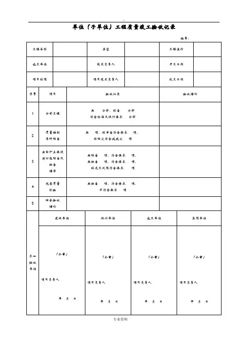 市政建筑给排水管道检验批模板