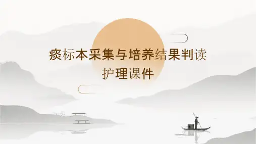 痰标本采集与培养结果判读护理课件