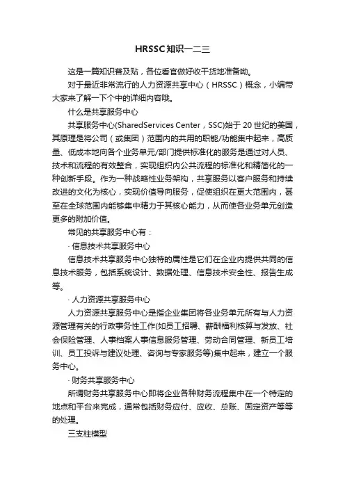 HRSSC知识一二三