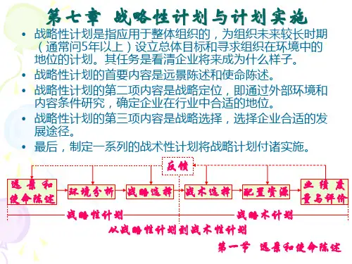 战略性计划与计划实施.