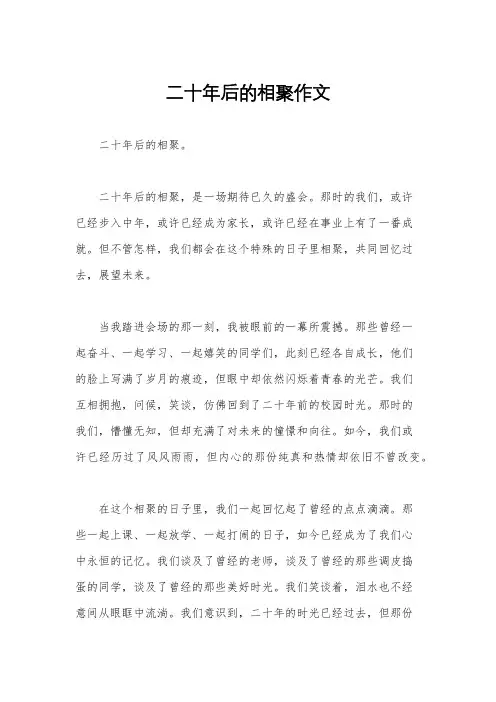 二十年后的相聚作文
