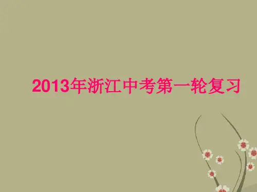 中考物理复习专题 第三章 运动和力课件 浙教版