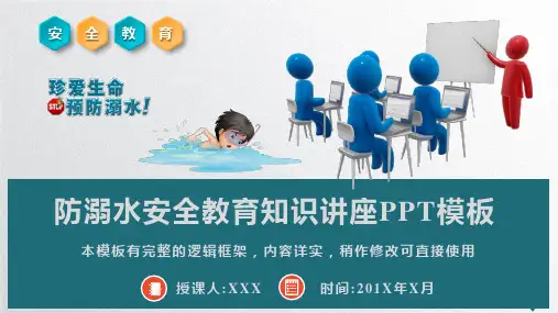 中小学夏季防溺水安全教育课件PPT模板(完整版)