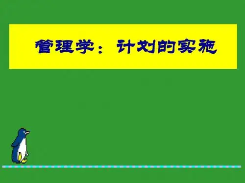 管理学计划实施ppt-文档资料