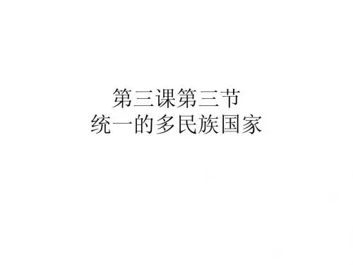 九年级第三课第三节统一的多民族国家讲课复习题二