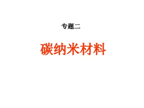 专题二 碳纳米材料