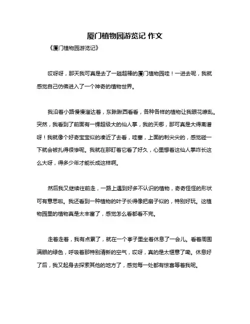 厦门植物园游览记 作文