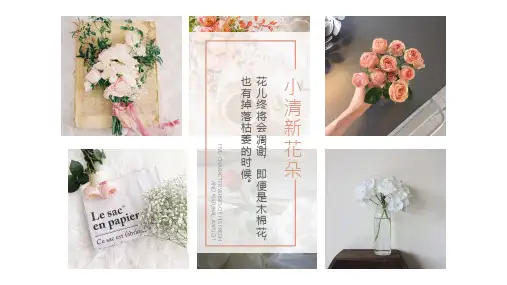 小清新花卉通用PPT模板