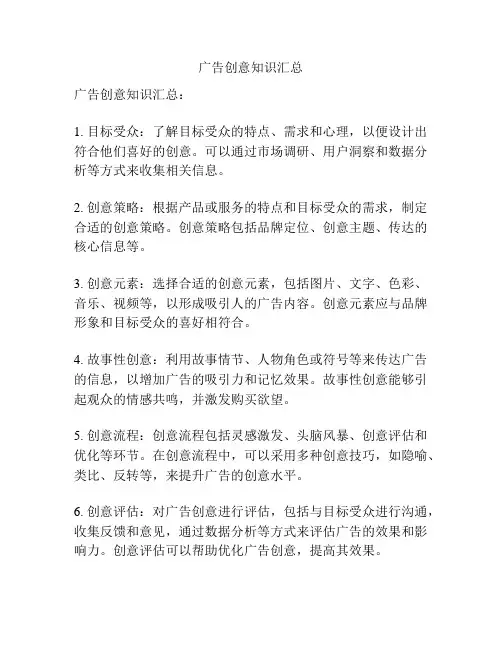 广告创意知识汇总