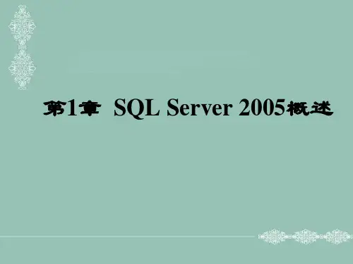 SQL Server 2005概述