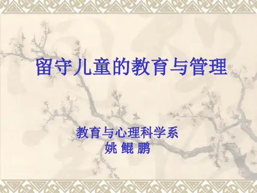 留守儿童教育与管理姚鲲鹏ppt课件