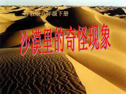 《沙漠里的奇怪现象》PPT课件