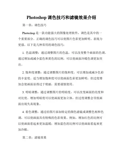 Photoshop调色技巧和滤镜效果介绍
