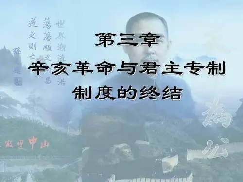 辛亥革命与君主专制制度的终结课件