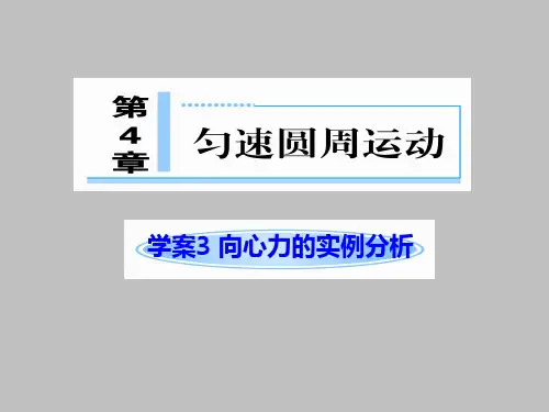 鲁科版物理必修二4.3 向心力的实例分析