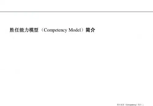 胜任能力模型简介PPT(国际部)