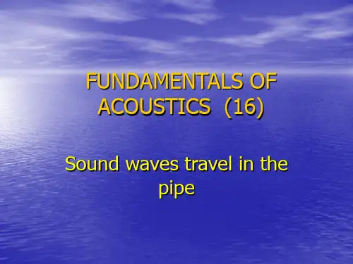 FUNDAMENTALS OF ACOUSTICS(16) 声学基础(英文版教学课件)