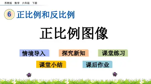 苏教版六年级数学下册6.2  正比例图像 课件