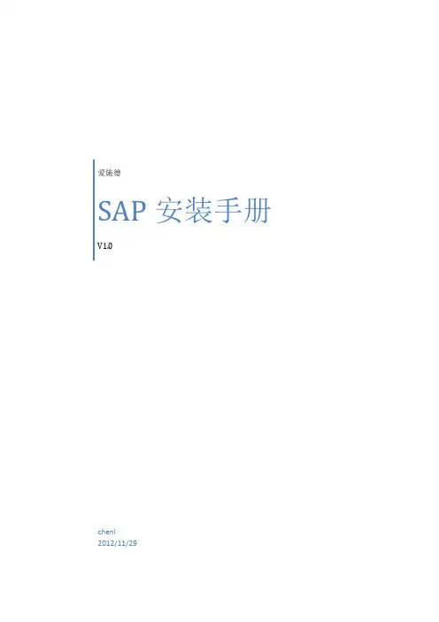 sap安装手册