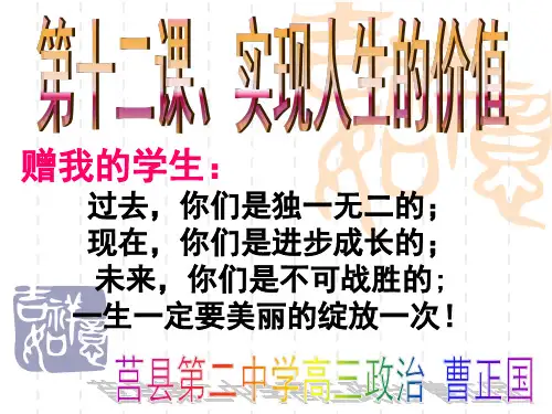 生活与哲学第十二课复习课件