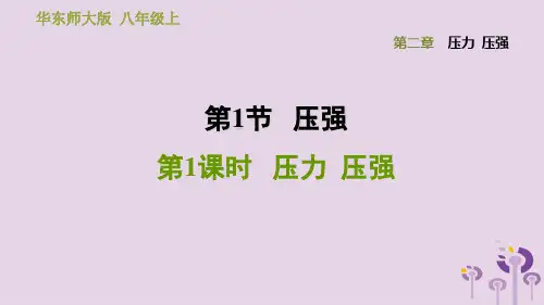 八年级科学上册第2章压力压强1压强1压力压强习题课件新版华东师大版