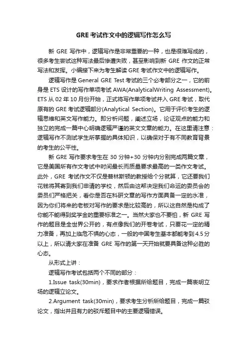 GRE考试作文中的逻辑写作怎么写