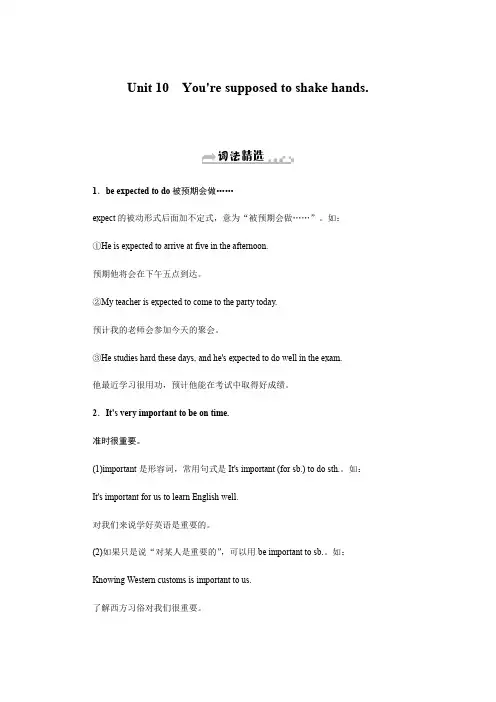 人教版九年级英语全册教师用书：Unit 10