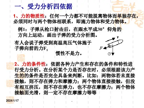 初中物理完整：受力分析ppt课件