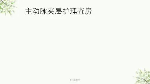 主动脉夹层护理查房课件