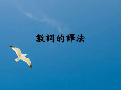 《数词的译法》PPT课件