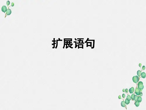 高三语文复习精品课件5：扩展语句