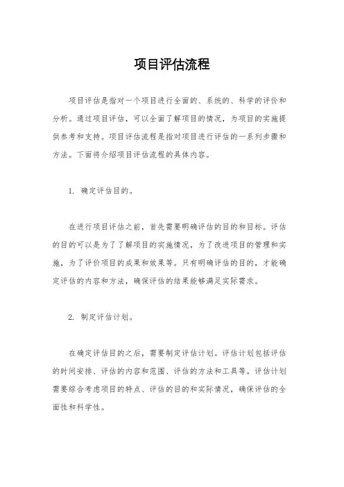 项目评估流程