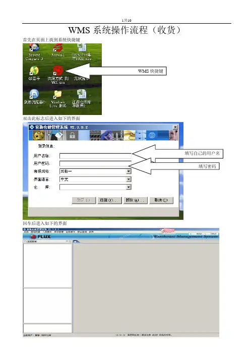 WMS系统操作流程(收货)