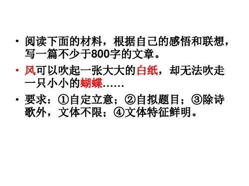 白纸蝴蝶作文